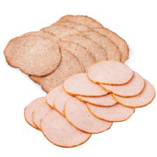 Gehaktbal plakjes of kip grillworst